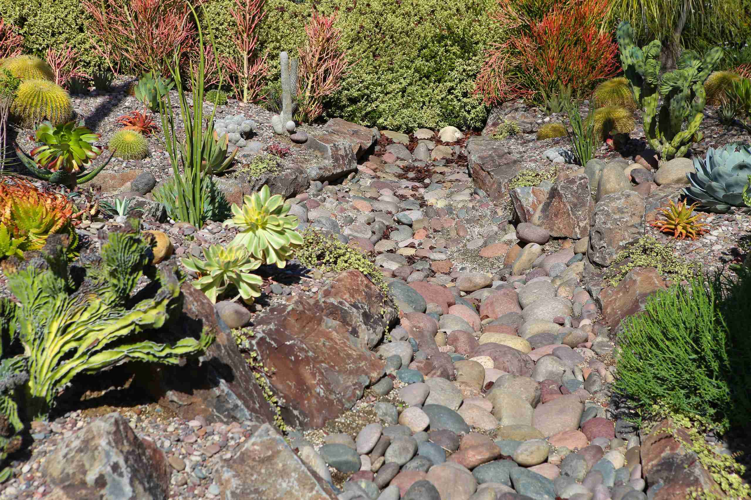 different kinds of landscaping rocks in garden