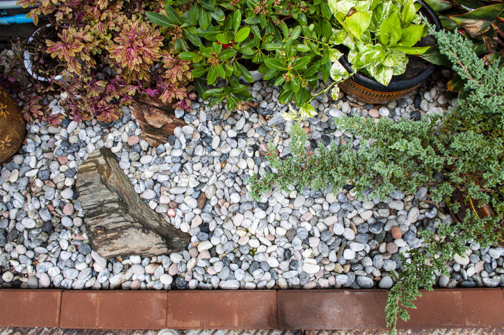 A washed rock in the garden illustrates its benefits and uses.