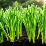 Soil and plant nutrition shown through a plant thriving in rich soil.